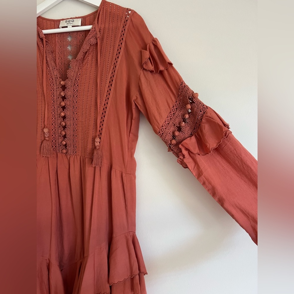 SEA NY RUFFLE DRESS SIZE 4 - Picture 8 of 8